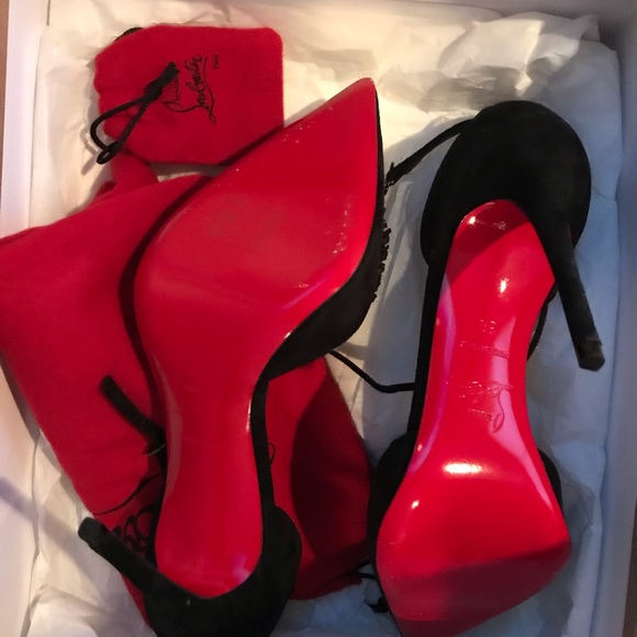 BN christain Louboutin Black VEAU VELOUR - Picture 3 of 4